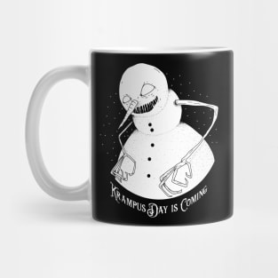 Krampus Day Creepy Snowman Mug